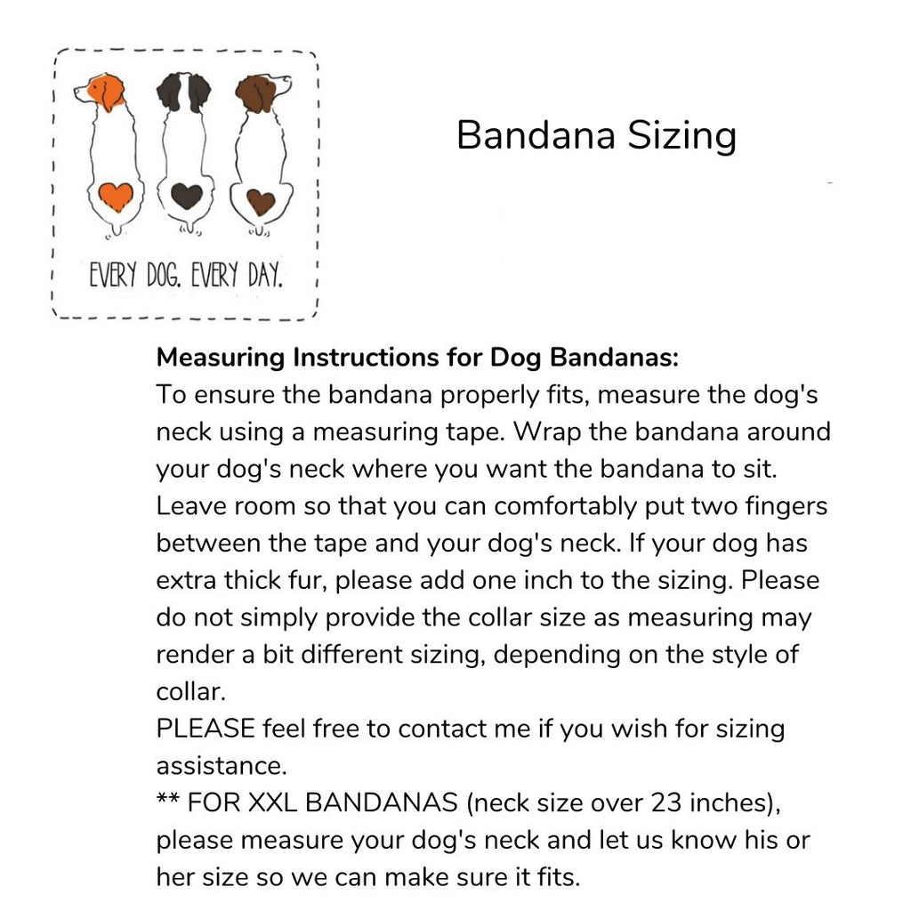 Detailed instructions for measuring your dog for a Three Wags bandana.
