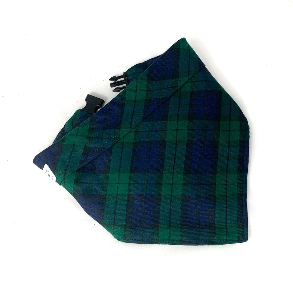 Black Watch Plaid Dog Bandana