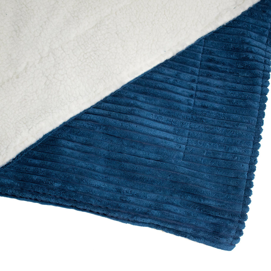 Sapphire Corduroy Dog Blanket Blanket Three Wags 