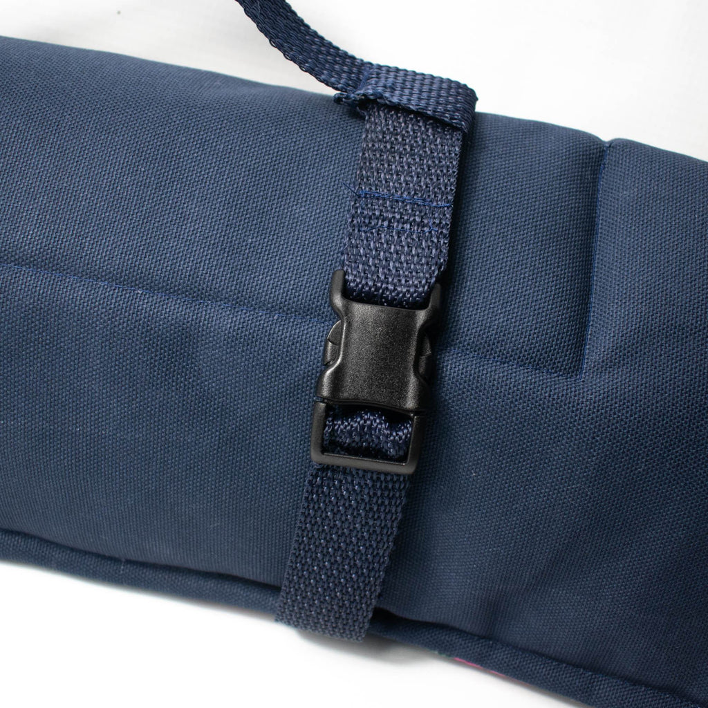 Rosa Navy Roll Up Dog Mat Mat Three Wags 