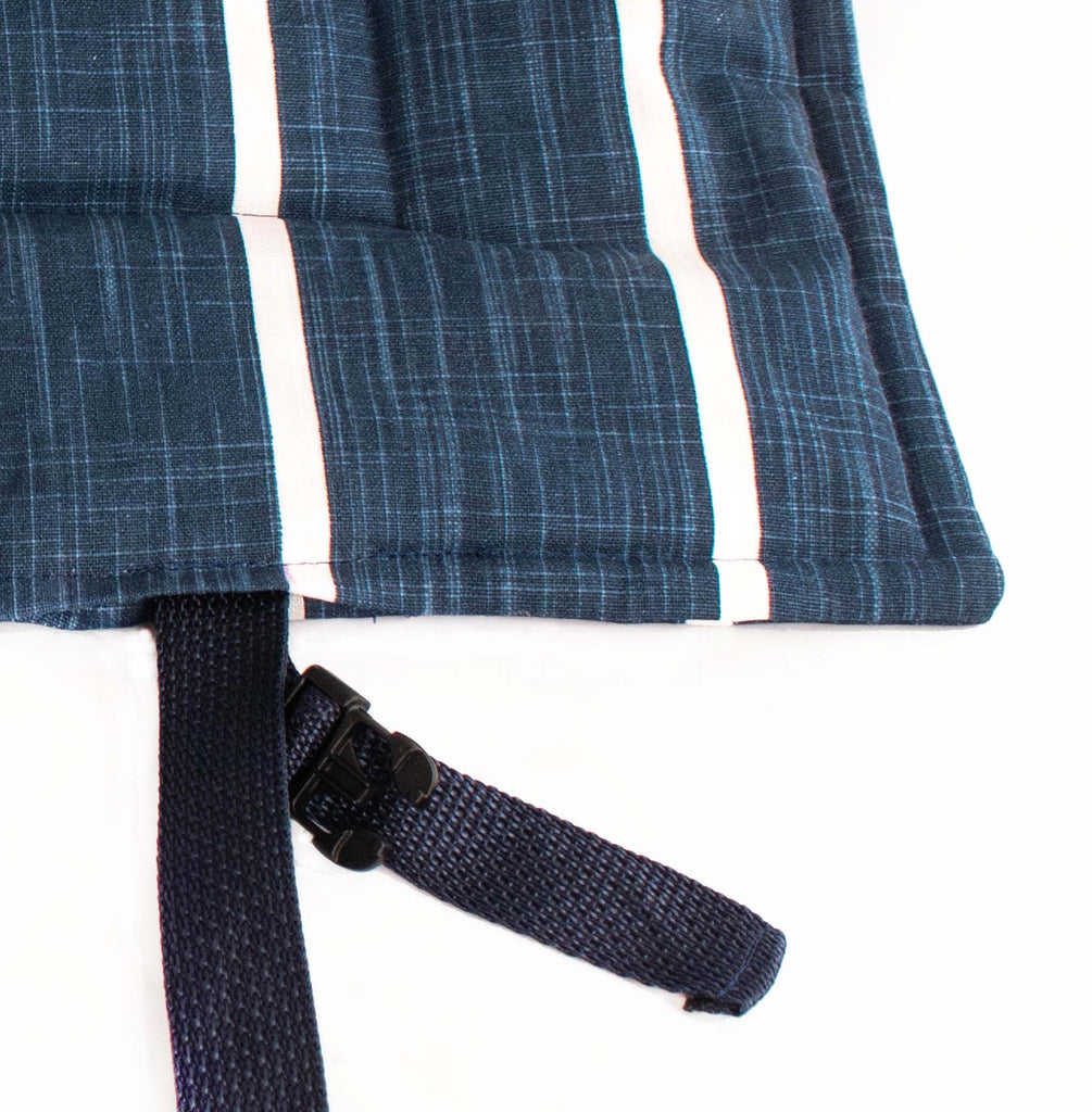 Denim Stripes Roll Up Dog Mat Mat Three Wags 