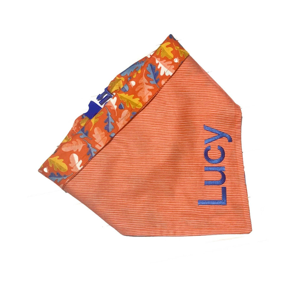 The Orange Leaves Dog Bandana Bandana Three Wags 