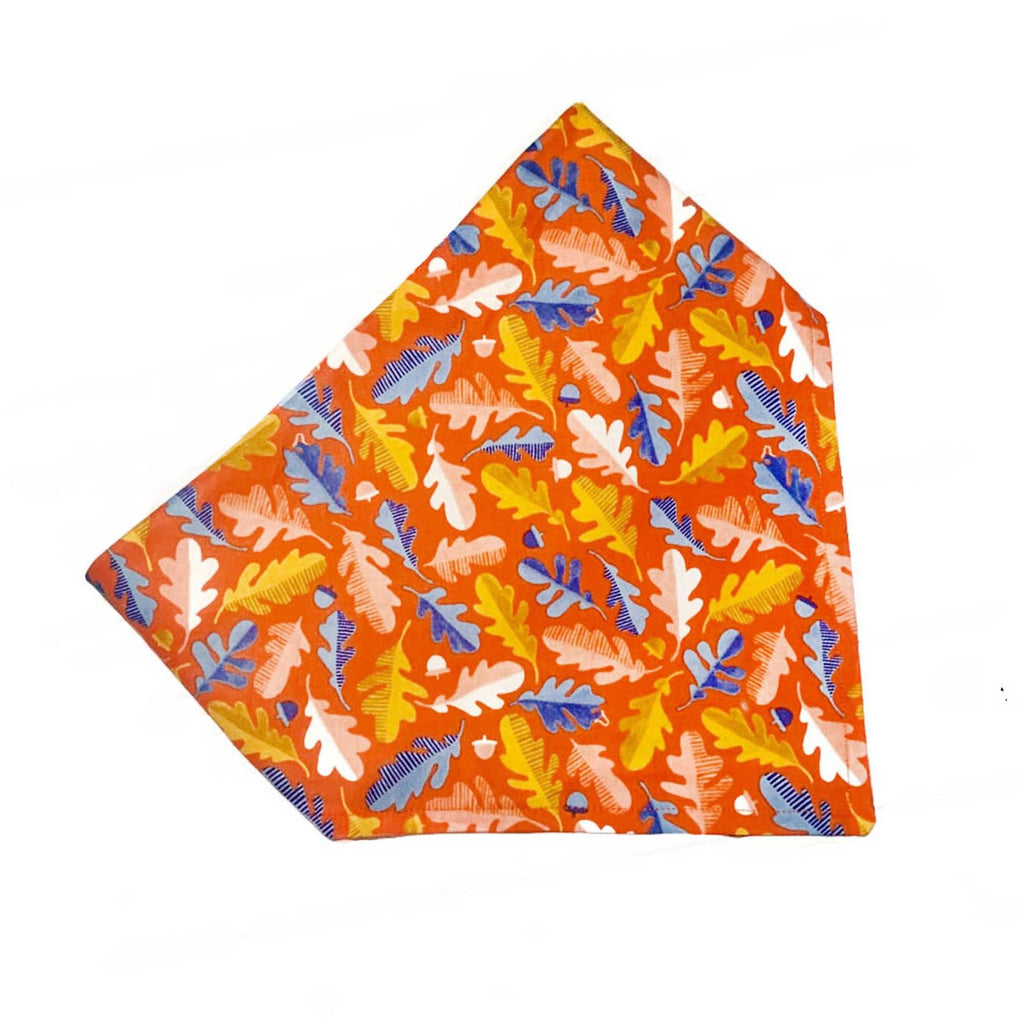 The Orange Leaves Dog Bandana Bandana Three Wags 