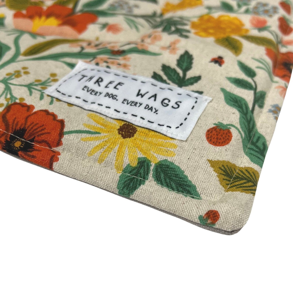 Poppy Fields Roll Up Dog Mat Mat Three Wags 