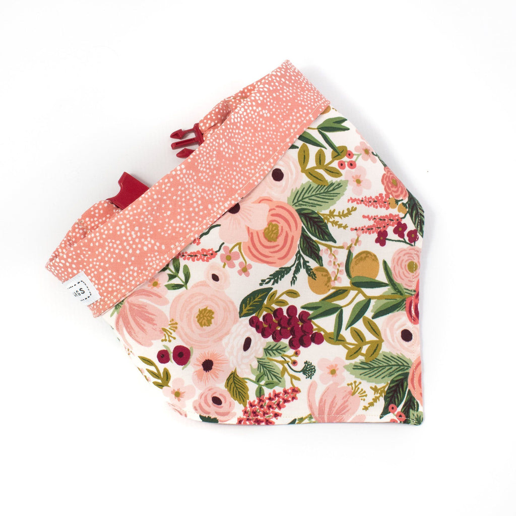 Rifle Paper Pink Flowers Dog Bandana